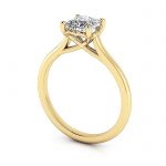 Princess cut Diamond Ring, RS1, Yellow Gold Princess cut Diamond Ring, RS1, Yellow Gold