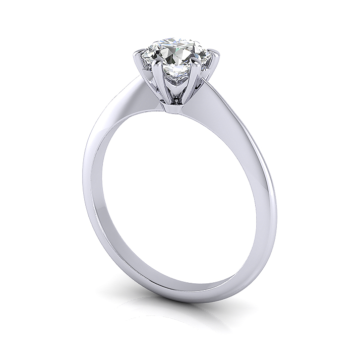 Diamond Ring RS4-round-PLAT-3D Diamond Ring RS4-round-PLAT-3D
