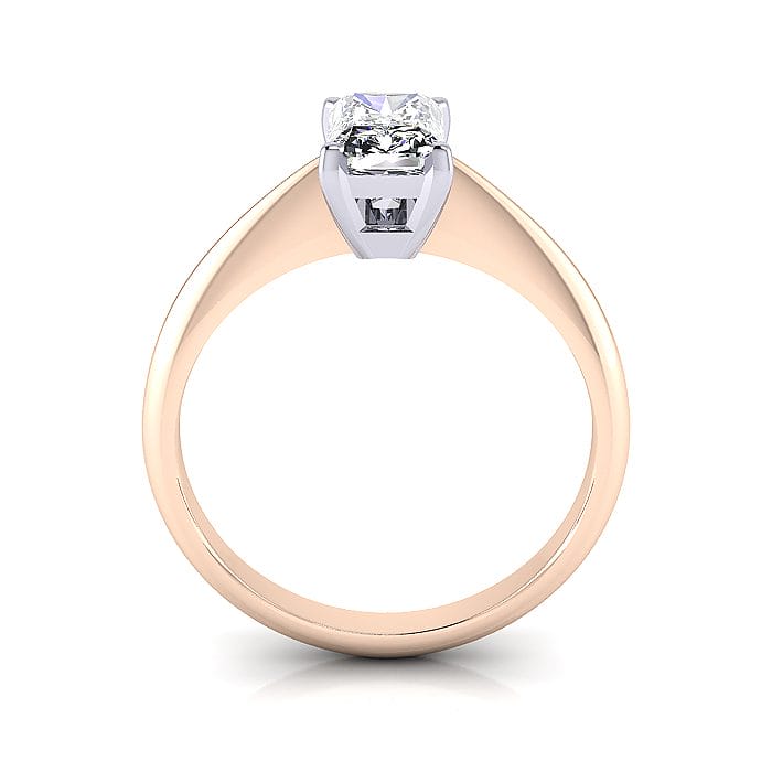 Radiant Engagement Ring, Rose Gold, RS6-TF