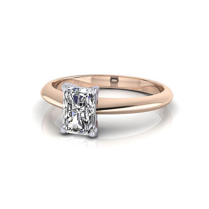 Radiant Engagement Ring, Rose Gold, RS6 LF