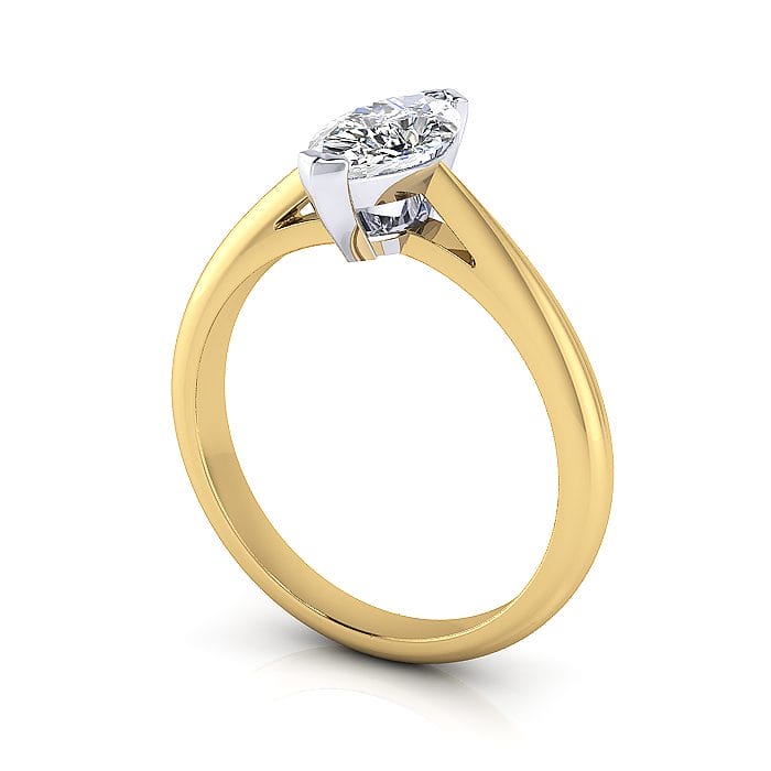 Marquise Diamond Ring, Yellow Gold, 3D RS5