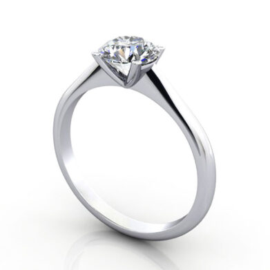 Thumb Diamond Ring RS3 Platinum 3D