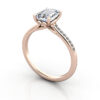 Thumb Emerald Diamond Ring with Accents RSA1 Rose Gold 3D
