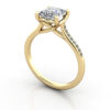 Thumb Princess Diamond Ring with Accents RSA1 Yellow Gold 3D