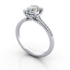 Thumb Oval Diamond Ring with Accents RSA1 Platinum 3D
