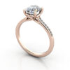 Thumb Oval Diamond Ring with Accents RSA1 Rose Gold 3D