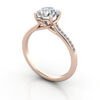 Thumb Round Diamond Ring with Accents RSA1 Rose Gold 3D