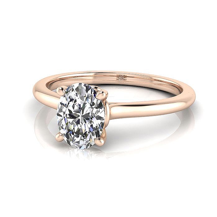 Oval Engagement Ring, RS1, Rose Gold LF Oval Engagement Ring, RS1, Rose Gold LF