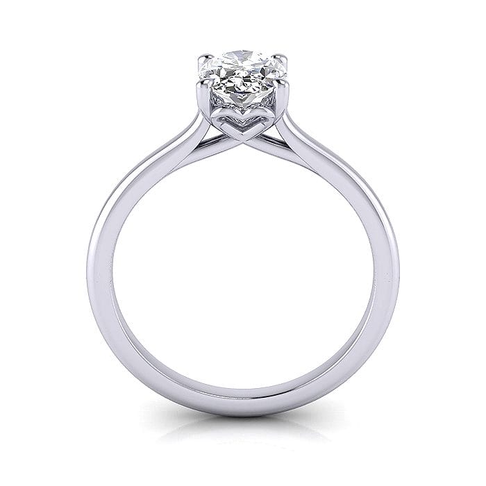 Oval Engagement Ring, RS1, White Gold TF Oval Engagement Ring, RS1, White Gold TF