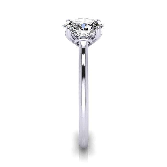 Oval Engagement Ring, RS1, Platinum SV