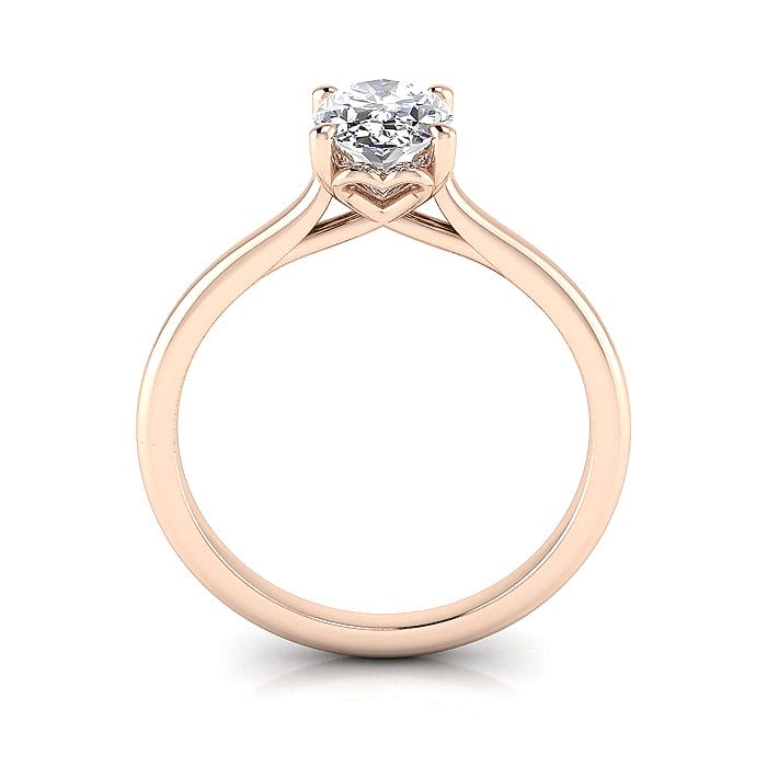 Oval Engagement Ring, RS1, Rose Gold TF Oval Engagement Ring, RS1, Rose Gold TF