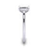Emerald cut Engagement Ring RS1 White SV
