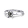 Emerald cut Engagement Ring RS1 Rose Platinum LF