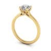 Cushion cut Engagement Ring RS1 Yellow 3D