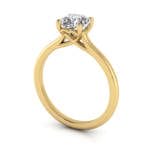 Cushion cut Engagement Ring RS1 Yellow 3D