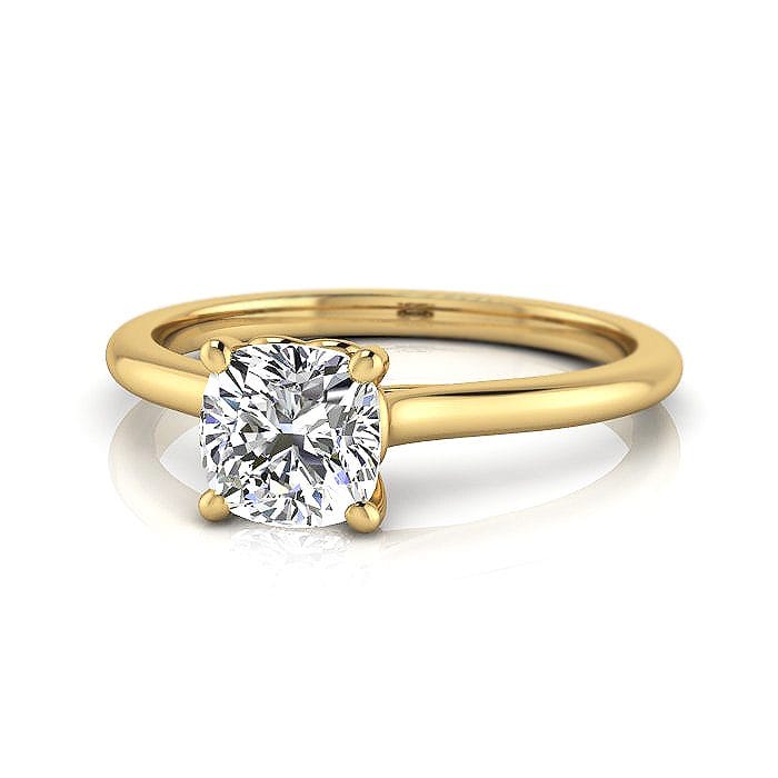 Cushion cut Engagement Ring RS1 Yellow SV