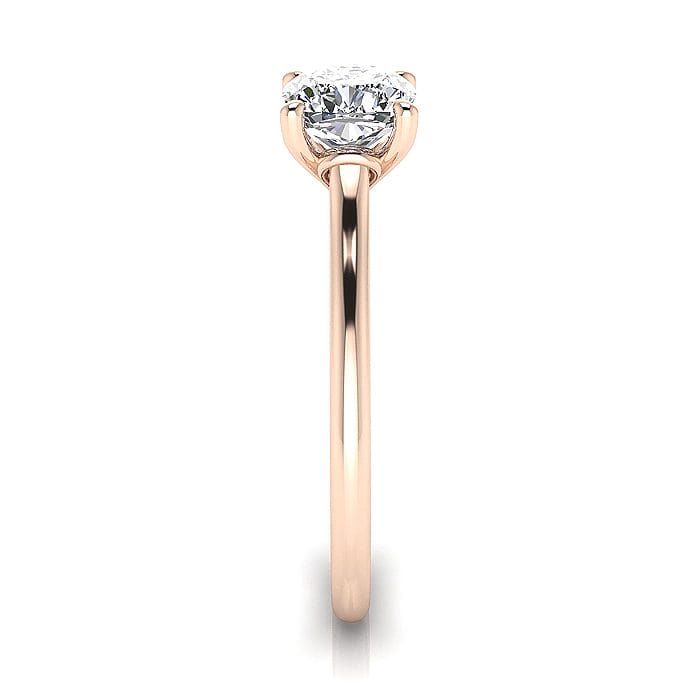 Cushion cut Engagement Ring RS1 Rose SV