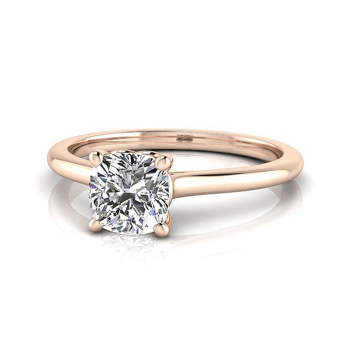 Cushion cut Engagement Ring RS1 Rose LF