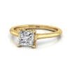 Princess cut Engagement Ring RS1 Yellow LF Princess cut Engagement Ring RS1 Yellow LF