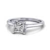 Princess cut Engagement Ring RS1 White LF