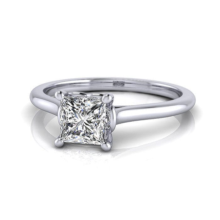 Princess cut Engagement Ring RS1 Platinum LF