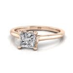 Princess cut Engagement Ring RS1 Rose LF Princess cut Engagement Ring RS1 Rose LF