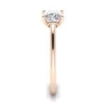 Princess cut Engagement Ring RS1 Rose SV Princess cut Engagement Ring RS1 Rose SV
