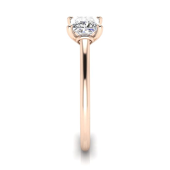 Princess cut Engagement Ring RS1 Rose SV