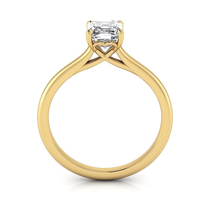 Asscher cut Diamond Ring RS1 Yellow TF