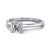 Asscher cut Diamond Ring RS1 White LF