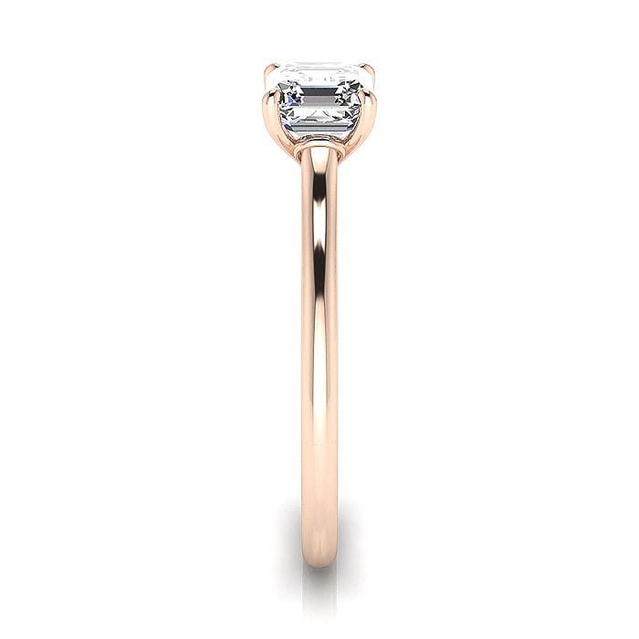 Asscher cut Diamond Ring RS1 Rose SV