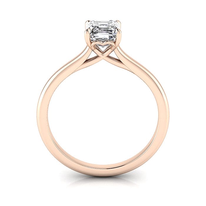 Asscher cut Diamond Ring RS1 Rose SV