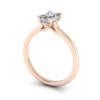 Emerald cut Engagement Ring RS1 Rose Gold 3D