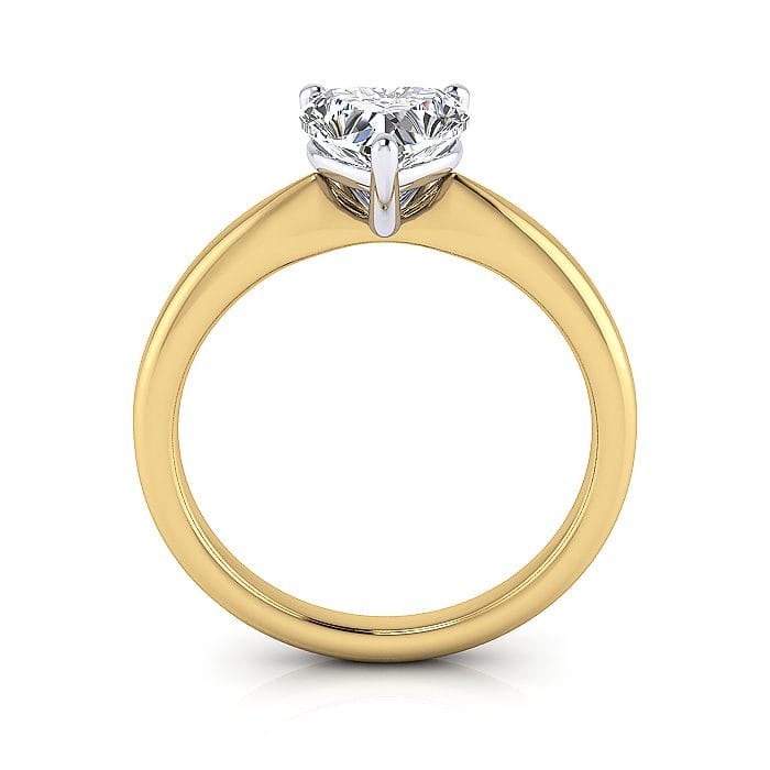Heart Shaped Engagement Ring, RS7, Yellow Gold TF Heart Shaped Engagement Ring, RS7, Yellow Gold TF