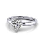 Heart Shape Engagement Ring, RS7, White Gold, LF Heart Shape Engagement Ring, RS7, White Gold, LF