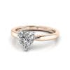 Heart Engagement Ring, RS7, Rose Gold, LF
