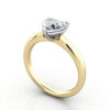 Thumb Diamond Ring RS7 Heart Yellow Gold 3D