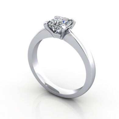 Thumb Diamond Ring RS11 Platinum 3D
