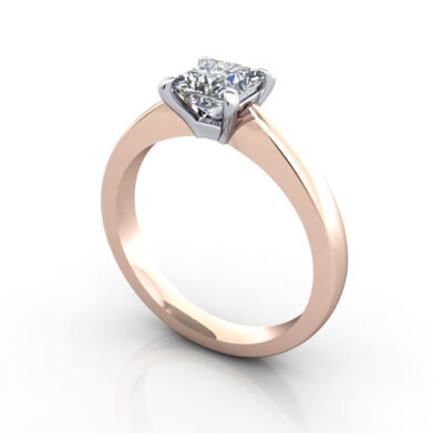 Thumb Diamond Ring RS11 Rose Gold 3D