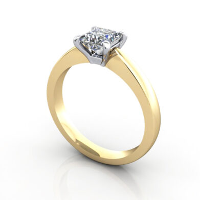 Thumb Diamond Ring RS11 Yellow Gold 3D