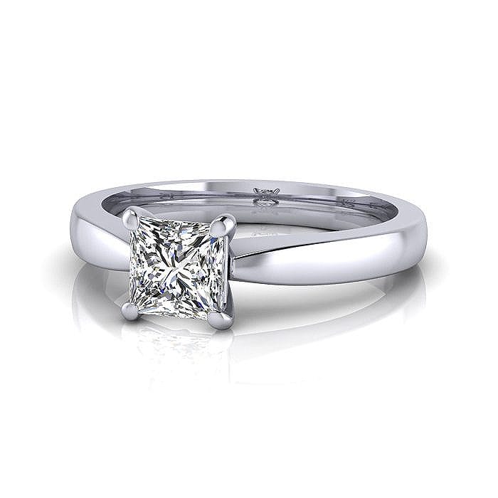 Engagement Ring, RS11, White Gold, LF