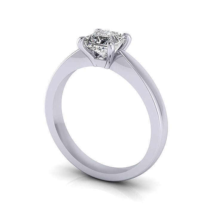 Engagement Ring, RS11, White Gold, 3D