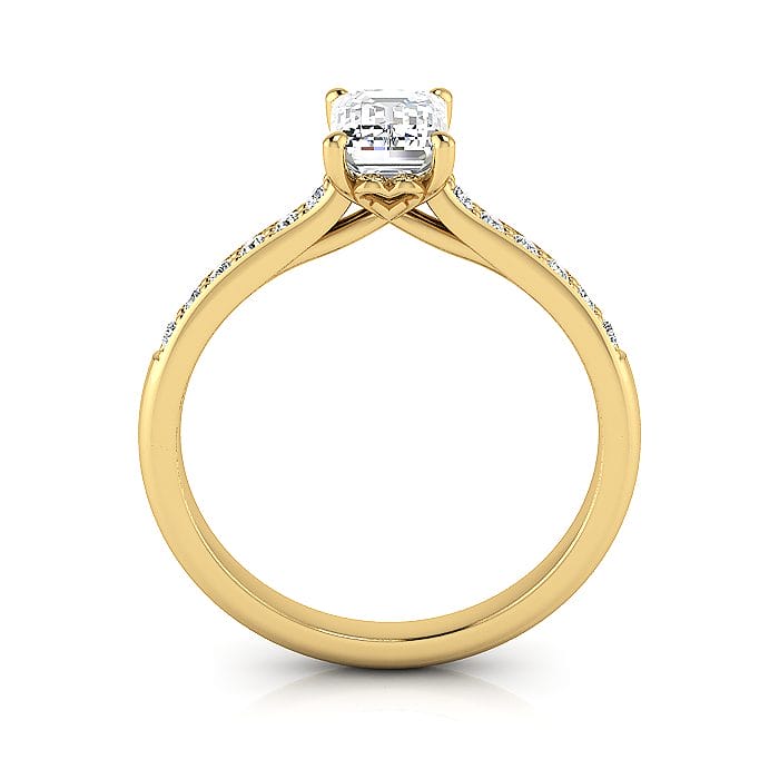 Engagement Ring, Yellow, Emerald Cut Diamond, RSA1, TF