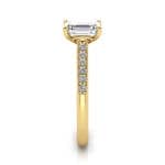 Engagement Ring, Yellow, Emerald Cut Diamond, RSA1, SV Engagement Ring, Yellow, Emerald Cut Diamond, RSA1, SV