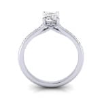 Engagement Ring, White Gold, Emerald Cut Diamond, RSA1, TF Engagement Ring, White Gold, Emerald Cut Diamond, RSA1, TF