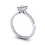 Engagement Ring, White Gold, Emerald Cut Diamond, RSA1, 3D Engagement Ring, White Gold, Emerald Cut Diamond, RSA1, 3D