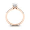 Engagement Ring, Rose Gold, Emerald Cut Diamond, RSA1, TF
