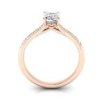 Engagement Ring, Rose Gold, Emerald Cut Diamond, RSA1, TF