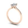 Engagement Ring, Rose Gold, Emerald Cut Diamond, RSA1, 3D
