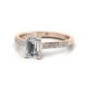 Engagement Ring, Rose Gold, Emerald Cut Diamond, RSA1, LF